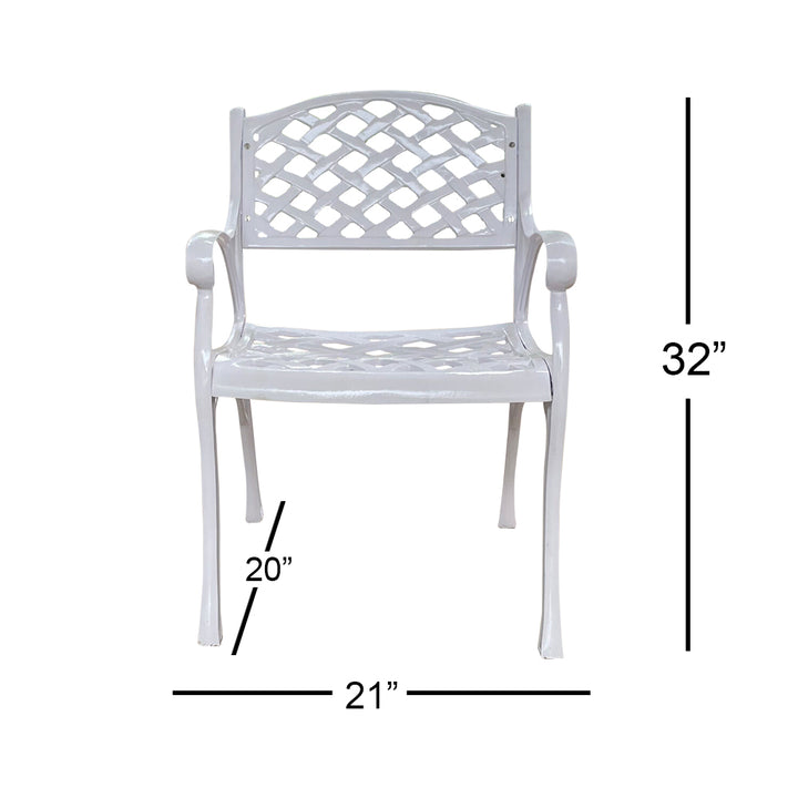 Lucio Cast Aluminium Garden Patio Seating 4 Chair and 1 Table Set