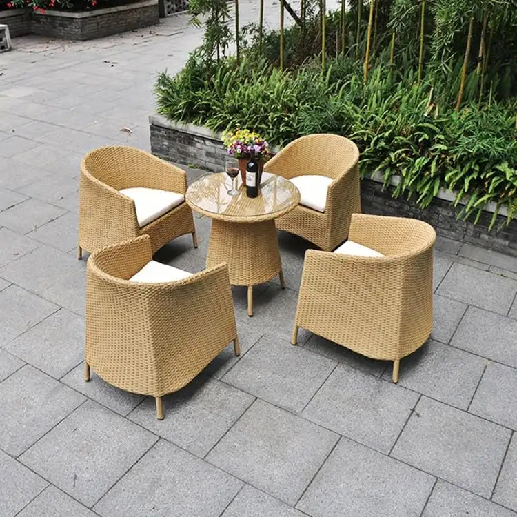 Pepe Outdoor Patio Seating Set Chairs and Table Set (Honey)