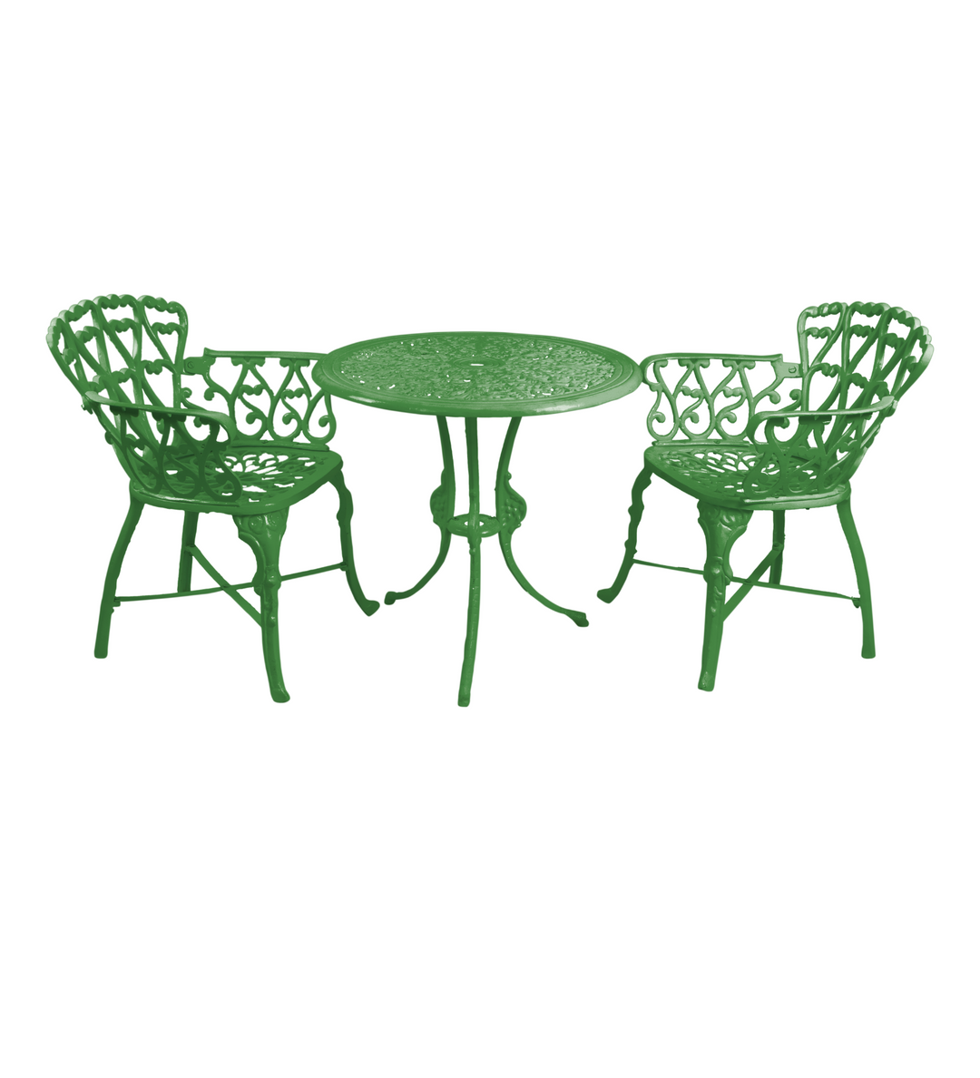 Rino Cast Aluminium Garden Patio Seating 2 Chair and 1 Table Set