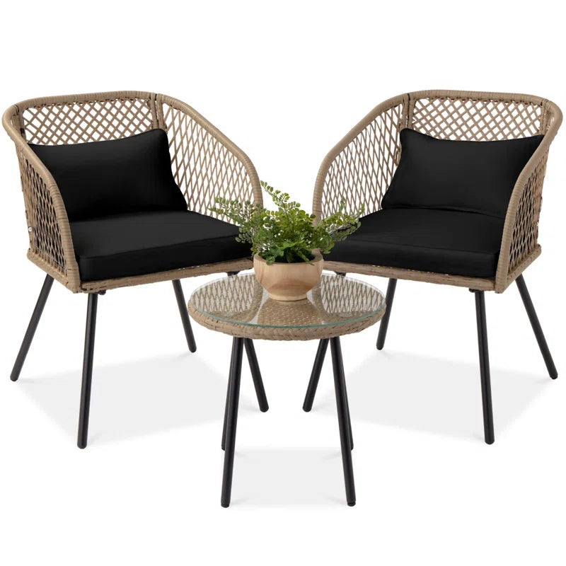 Seidel Outdoor Patio Seating Set Chairs and table Set (Tan)