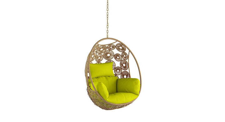Clemente Single Seater Hanging Swing Without Stand For Balcony , Garden Swing (Honey)
