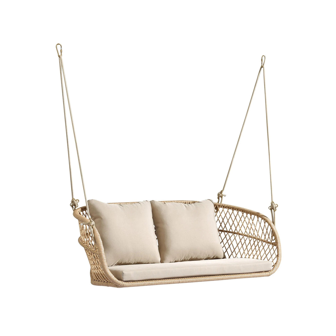 Lieu Double Seater Hanging Swing Without Stand For Balcony , Garden Swing (Honey)