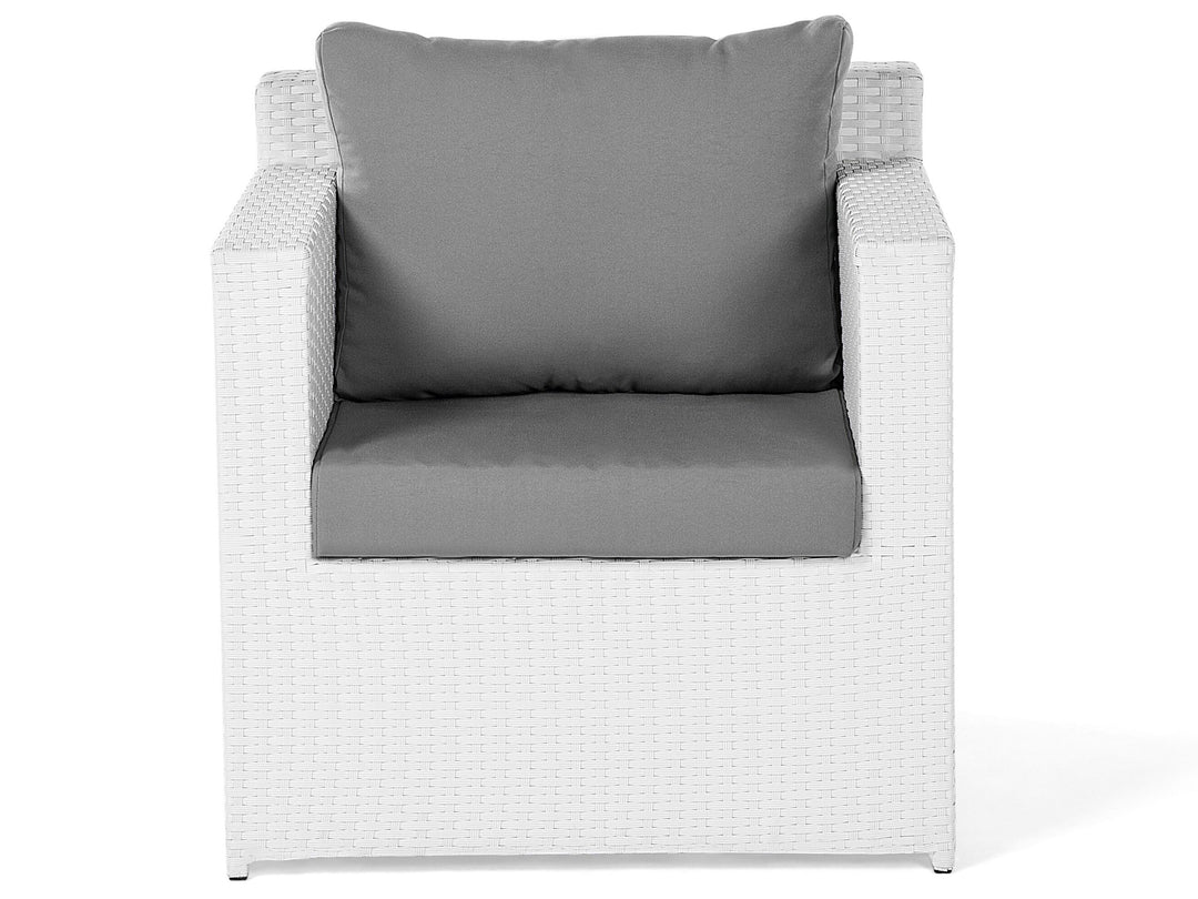 Nicholas Outdoor Sofa Set 3 Seater , 2 Single seater With Ottoman and 1 Center Table Set (White)