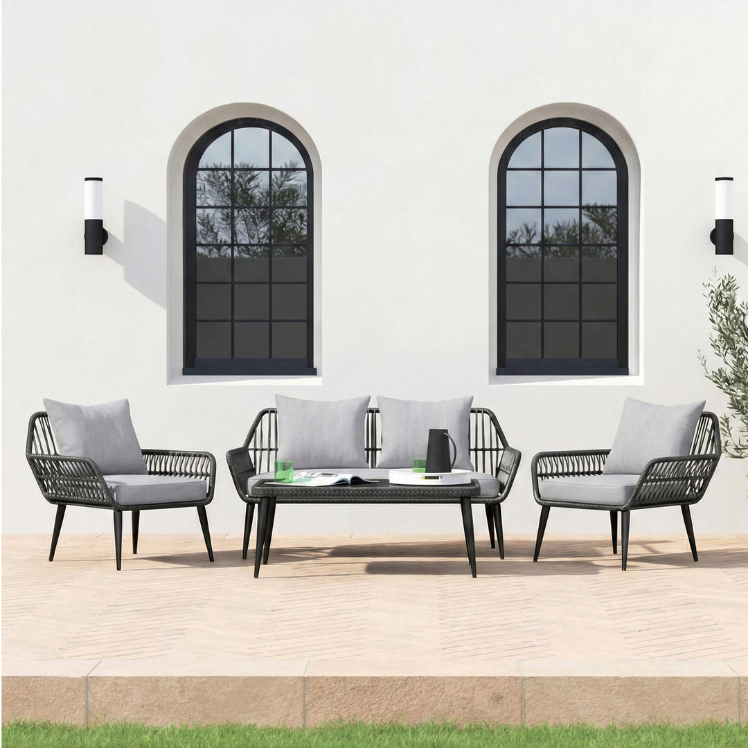 Alveré Outdoor Sofa Set 2 Seater, 2 Single seater and 1 Center Table