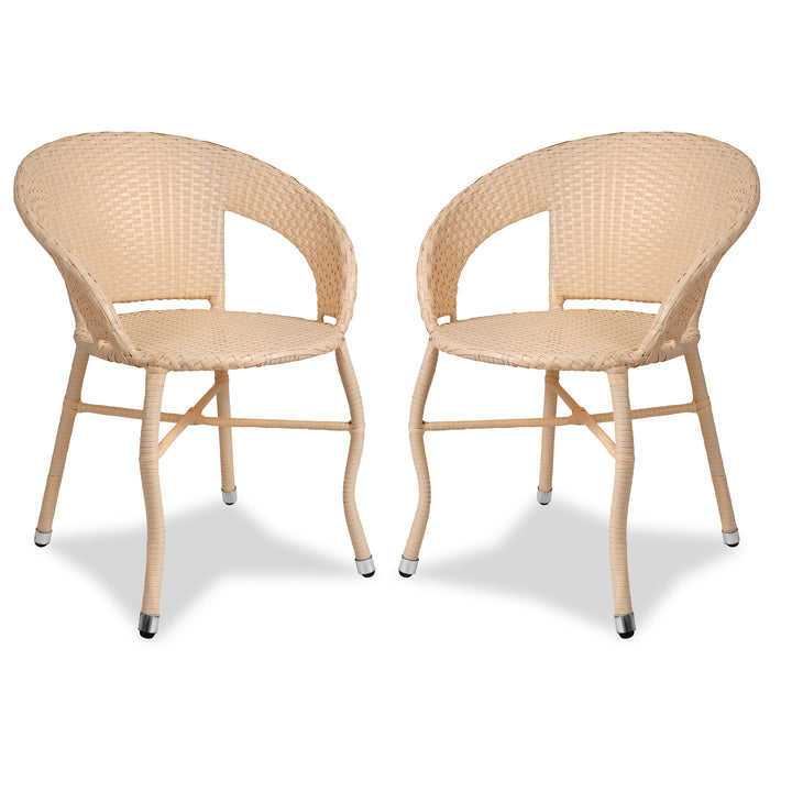 Raima Outdoor Patio Seating Set 2 Chairs Set (Cream)