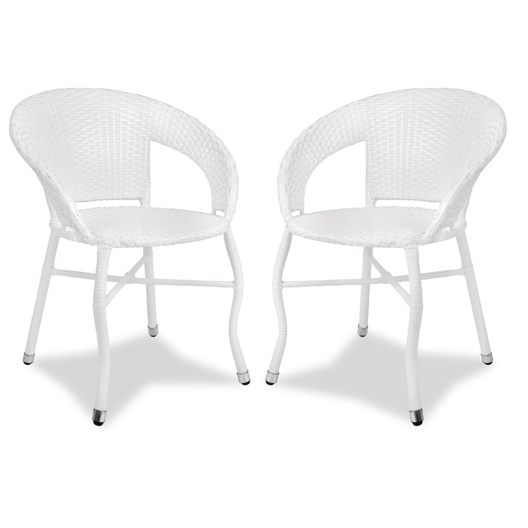 Gaya Outdoor Patio Seating Set 2 Chairs  Set (White)