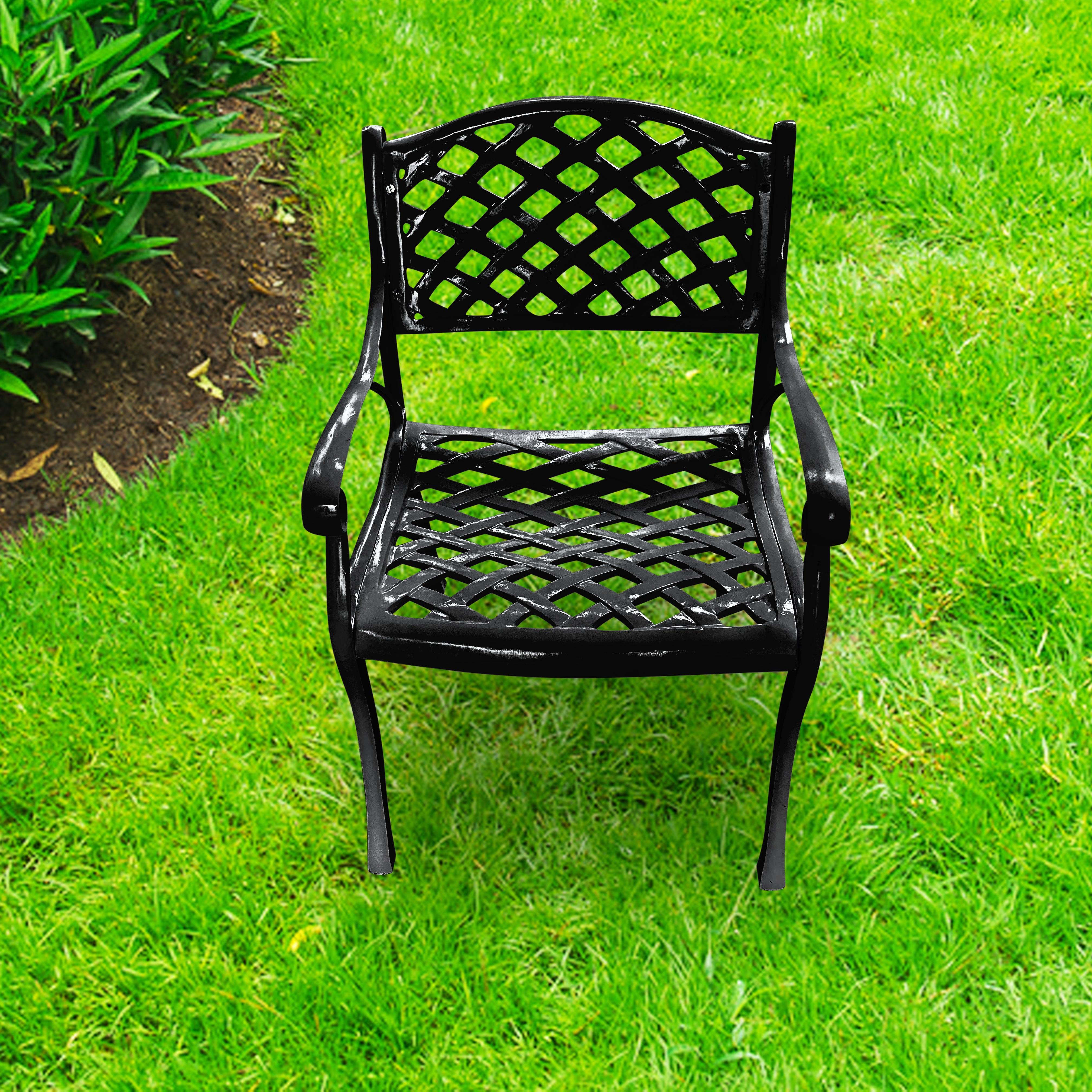 green aluminum patio chairs