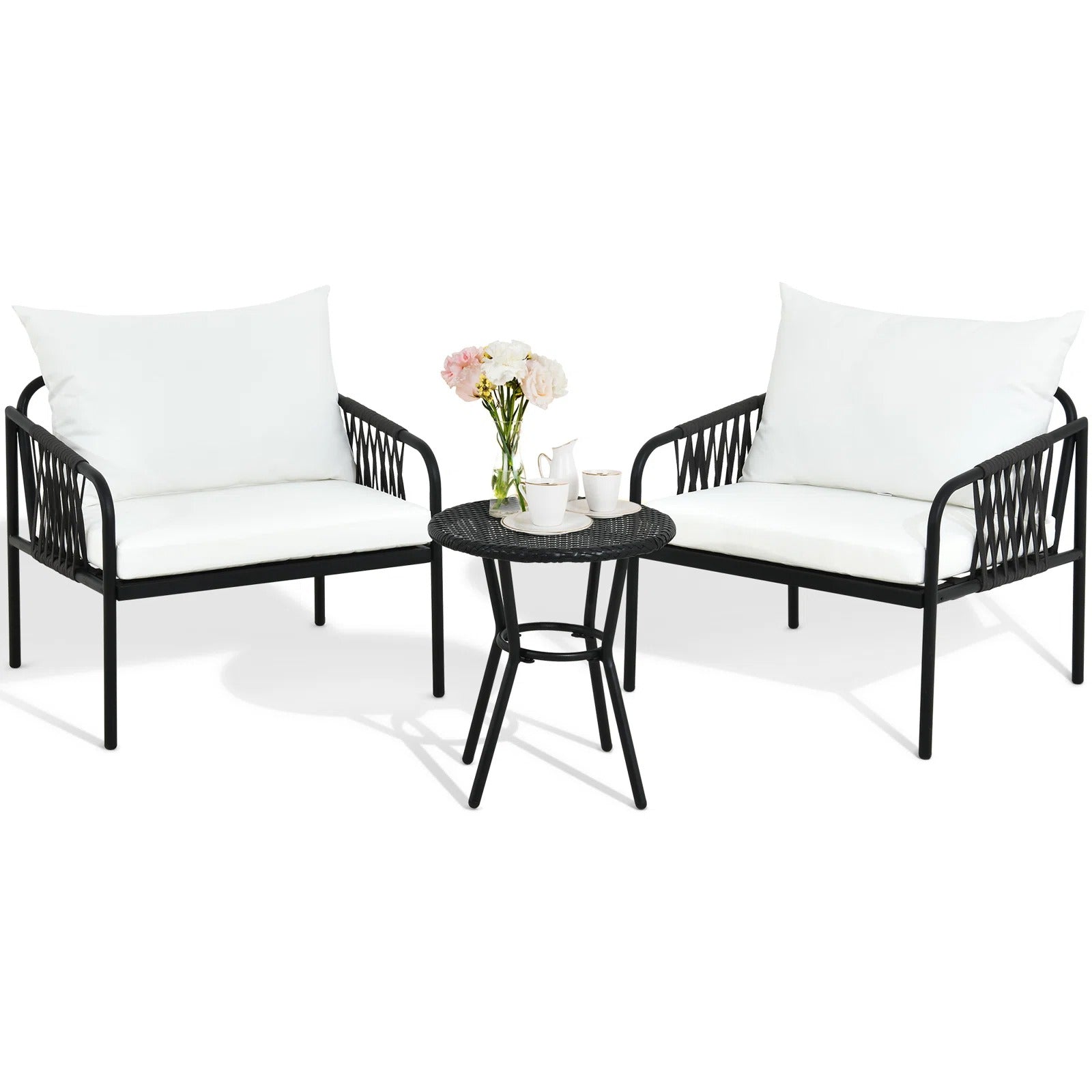 Dreamline Outdoor Furniture Garden Patio Seating Set 1+2 2 Chairs and