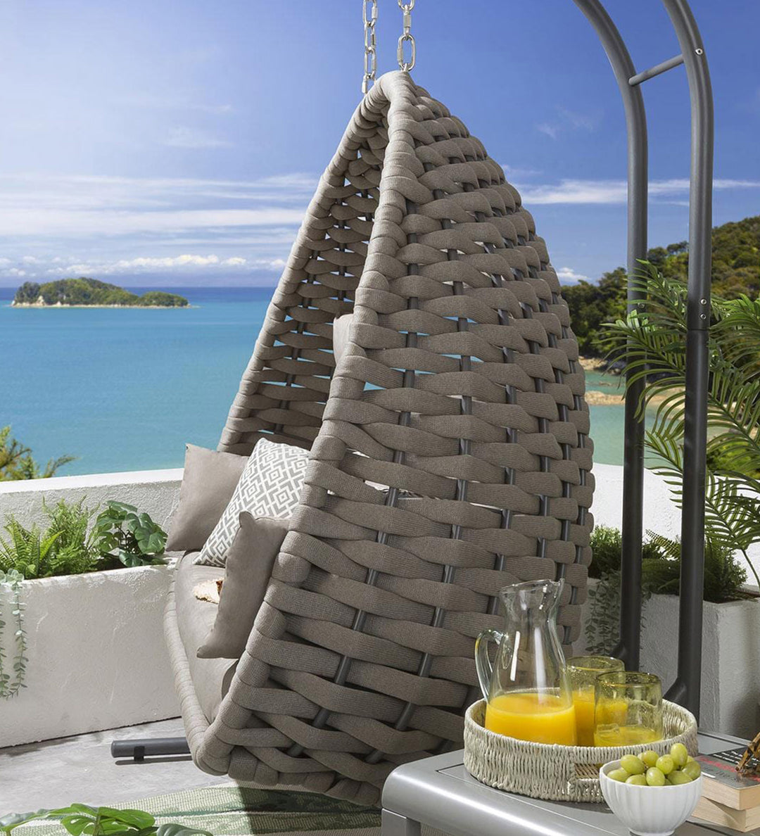 Dreamline Outdoor Furniture Double Seater Hanging Swing With Stand