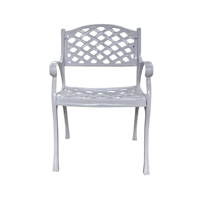 Marino Cast Aluminium Garden Patio Seating 3 Chair and 1 Table Set