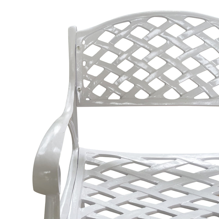 Natale Cast Aluminium Garden Patio Seating 2 Chair and 1 Table Set