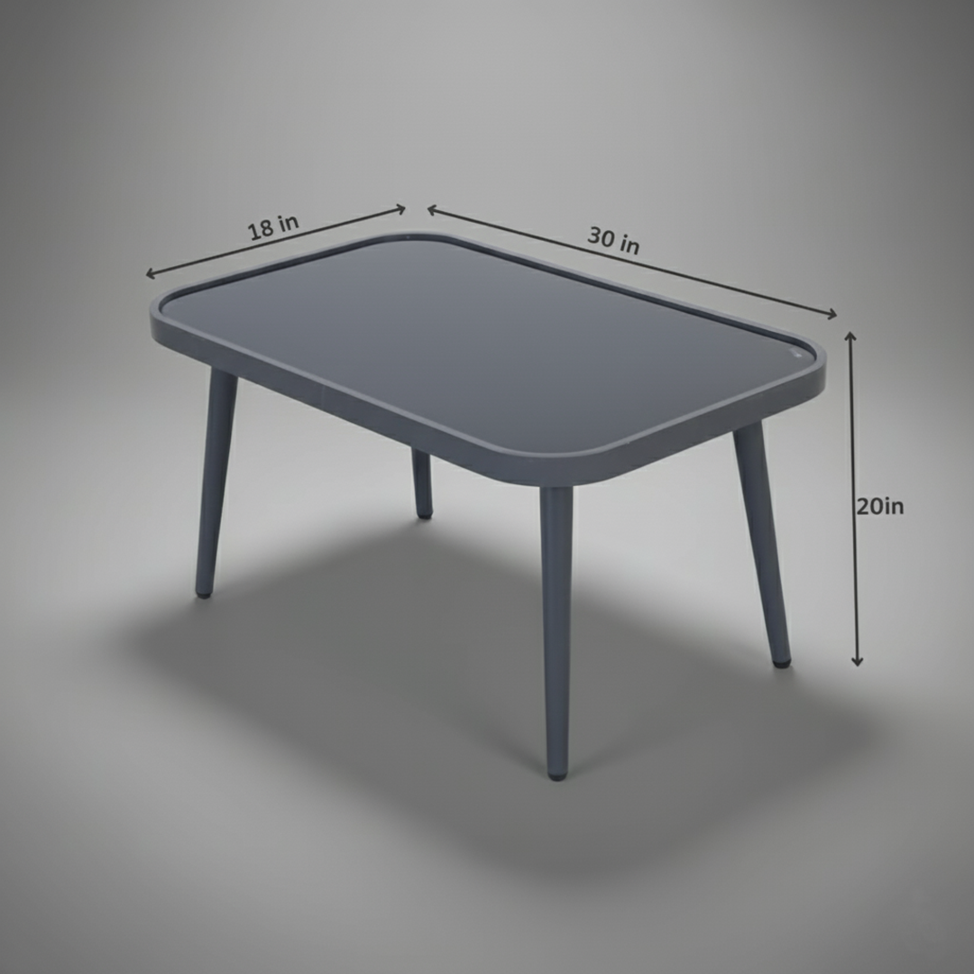 Polari Outdoor Garden Balcony Sofa Set 2 Seater , 2 Single Seater 1 Center Table Set (Grey) Braided and Rope