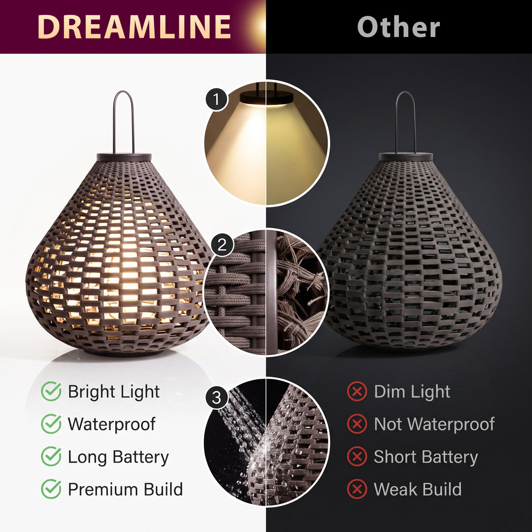 Kaori Outdoor Rope Floor Lamp (Set of 3)