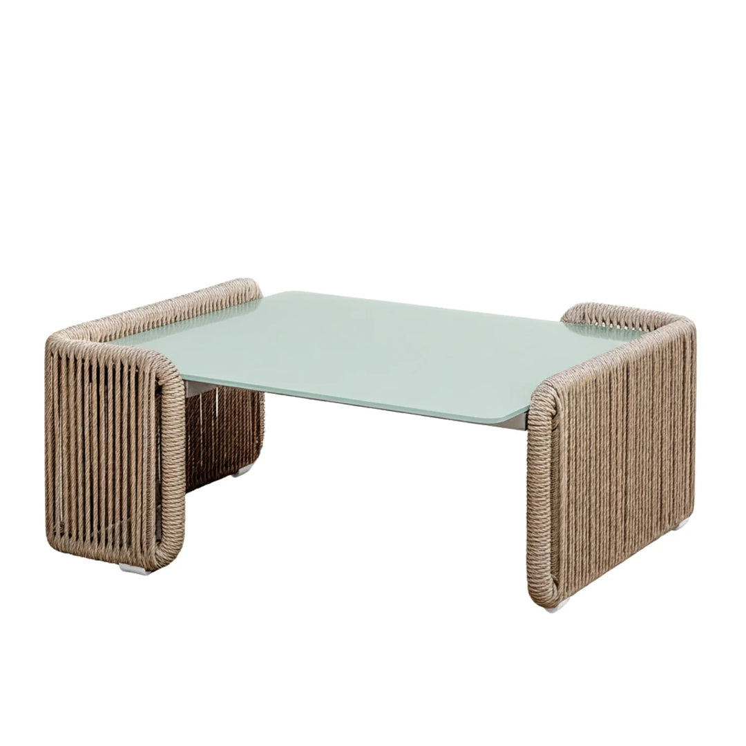 Parlak Outdoor Garden Balcony Sofa Set 2 Seater, 2 Single seater and 1 Center Table  Set (Beige) Braided & Rope