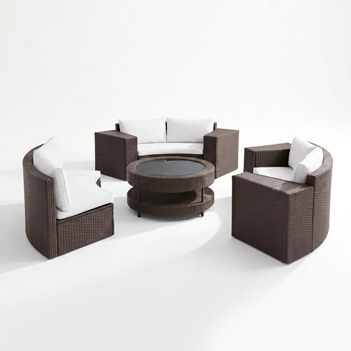 Vimi Outdoor Patio Sofa Set 6 seater and 1 Center Table