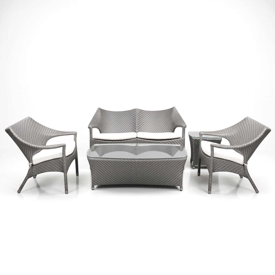 María Outdoor Sofa Set 2 Seater , 2 Single seater and 1 Center Table (Grey)