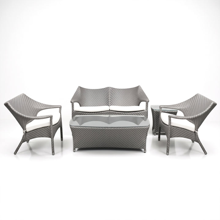 María Outdoor Sofa Set 2 Seater , 2 Single seater and 1 Center Table (Grey)