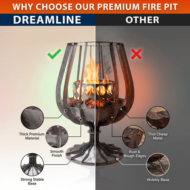 Nova Glass Shape Outdoor Fire Pits