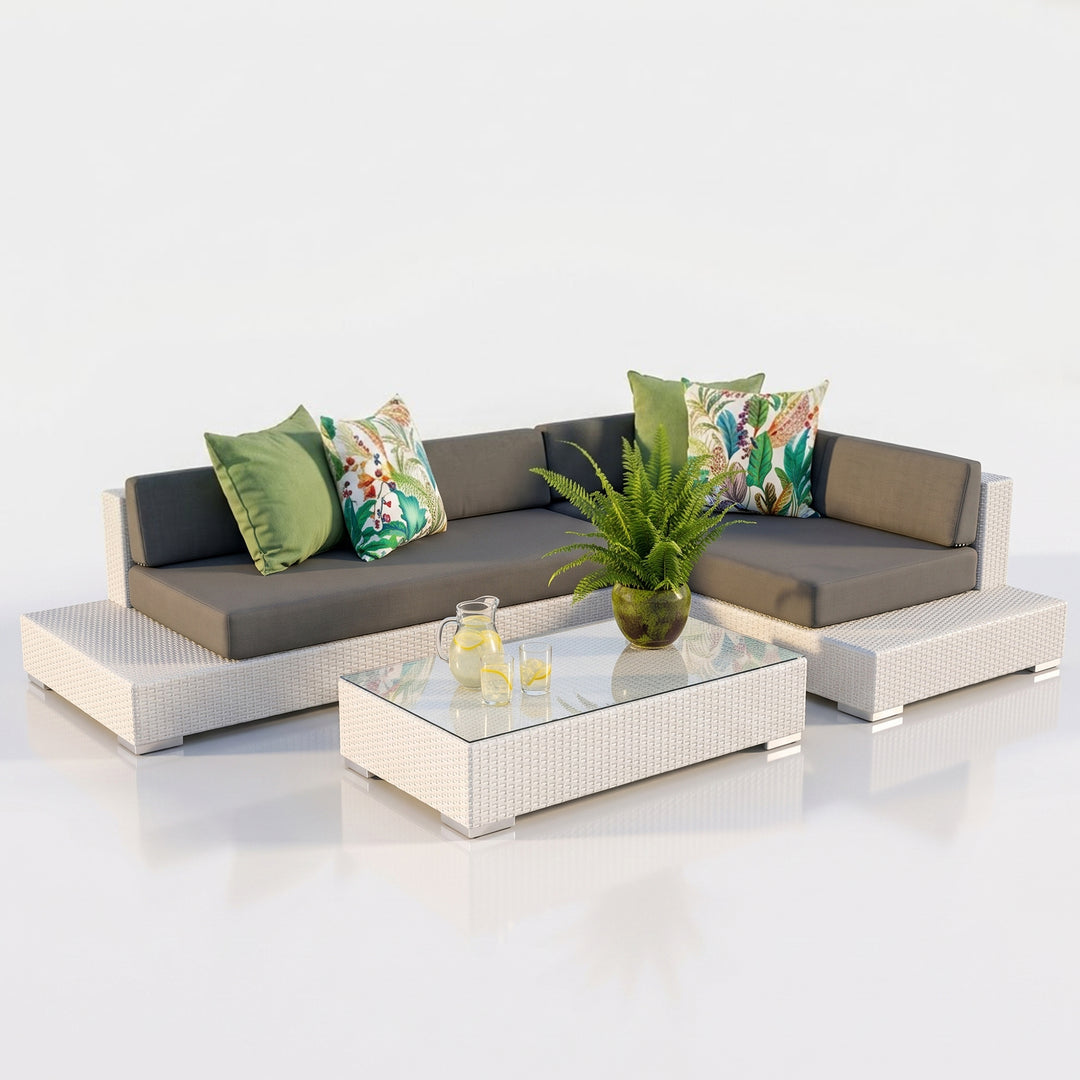 Alison Outdoor Sofa Set 2 Seater Right Sofa, 2 Seater Left Sofa and 1 Center Table