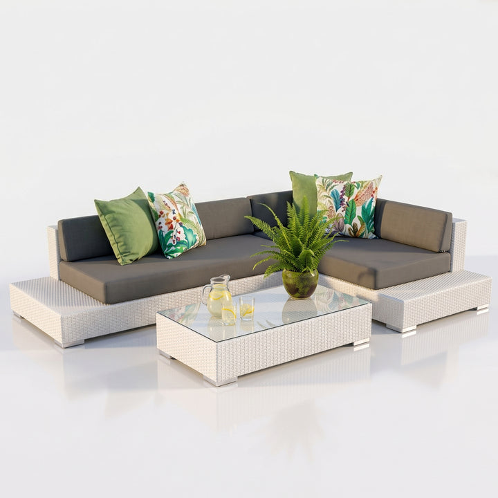 Alison Outdoor Sofa Set 2 Seater Right Sofa, 2 Seater Left Sofa and 1 Center Table