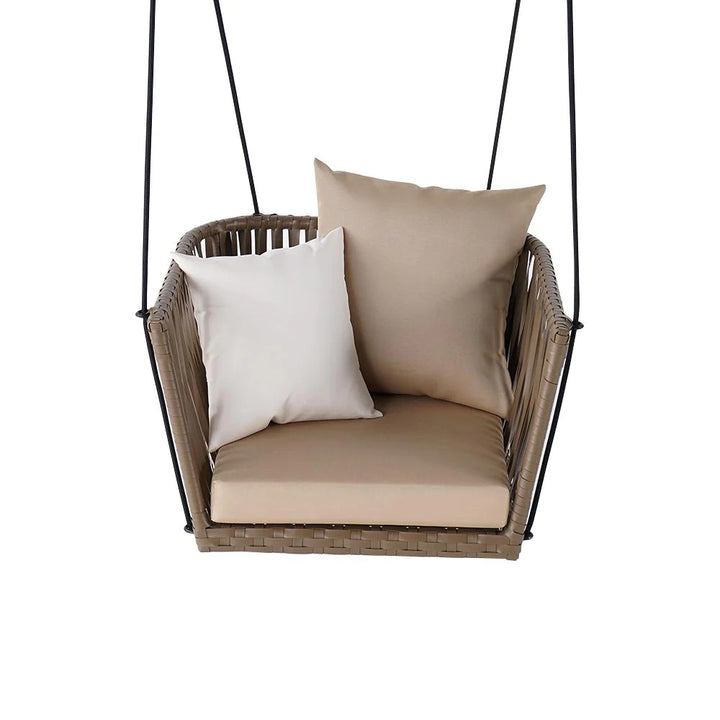 Tofull Single Seater Hanging Swing Without Stand For Balcony , Garden Swing (Brown)