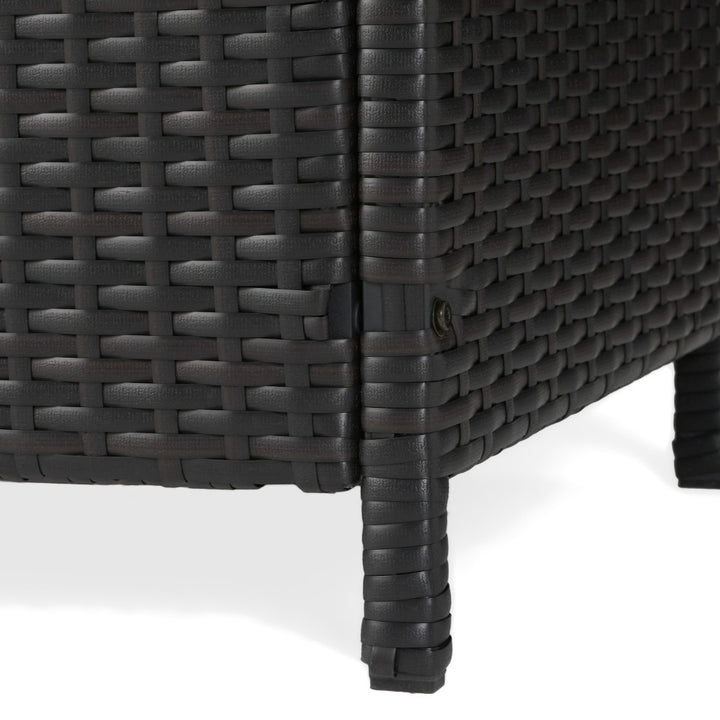 Gerrit Outdoor Patio Bar Serving Cart (Dark Brown)