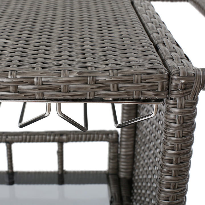 Sasc Outdoor Patio Bar Serving Cart (Grey)