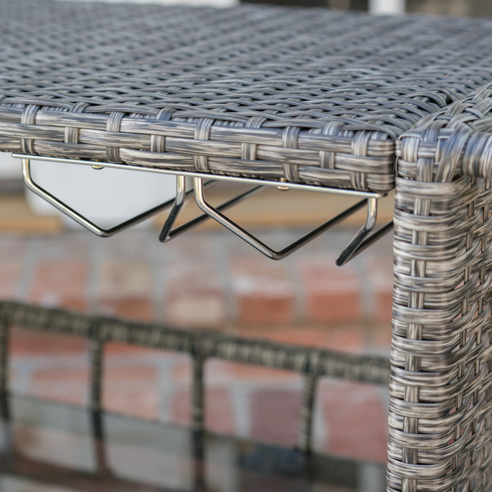 Sasc Outdoor Patio Bar Serving Cart (Grey)