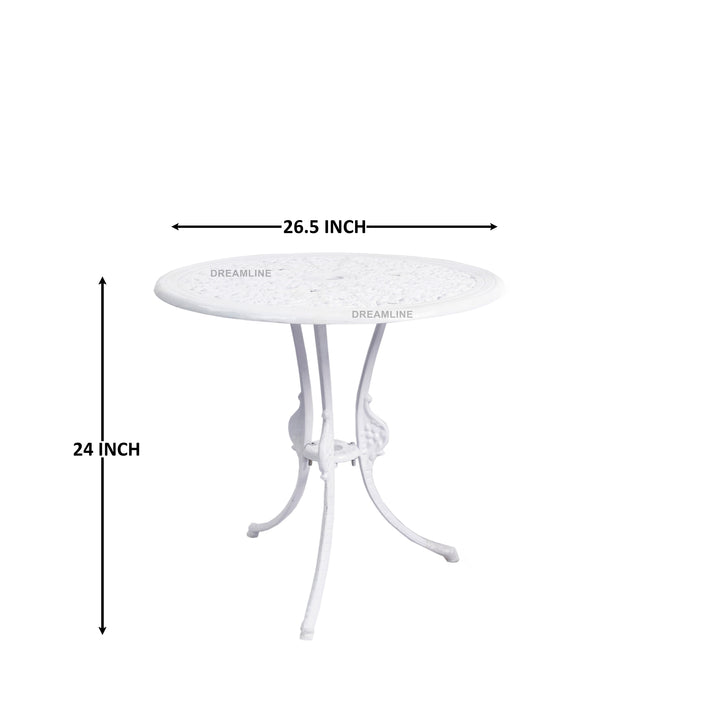 Rudi Cast Aluminium Garden Patio Seating 4 Chair and 1 Table Set