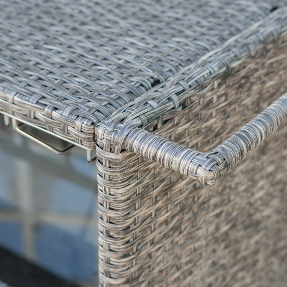 Sasc Outdoor Patio Bar Serving Cart (Grey)