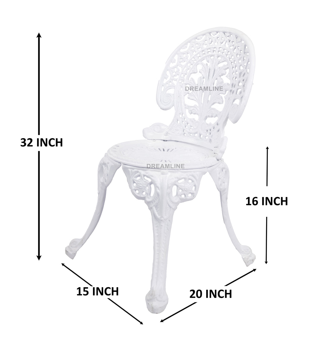 Zenck Cast Aluminium Garden Patio Single Seater Chair