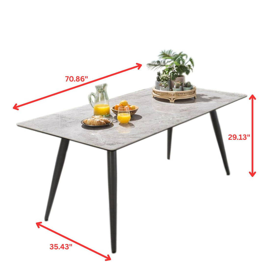 Ventus Outdoor Patio Seating Set 6 Chairs and 1 Table Set (grey)