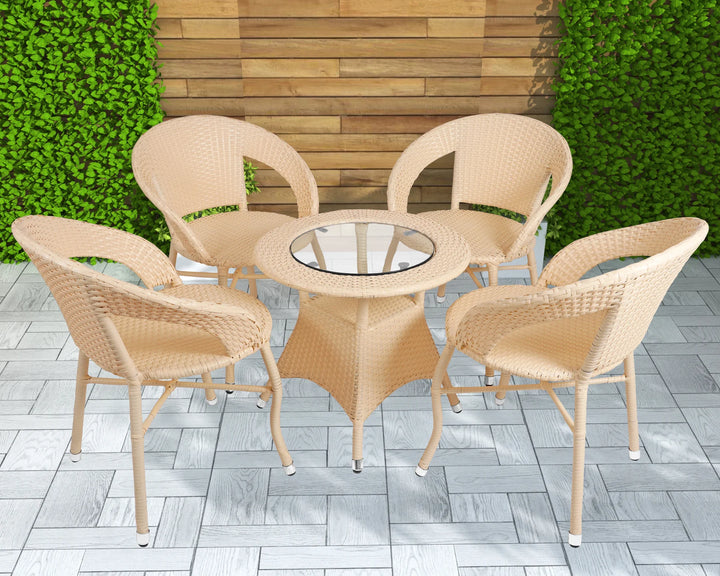 Boss Outdoor Patio Seating Set 4 Chairs and 1 Table Set