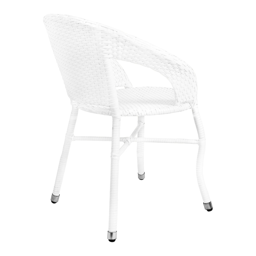 Givon Outdoor Patio Seating Set 2 Chairs and 1 Table Set (White)