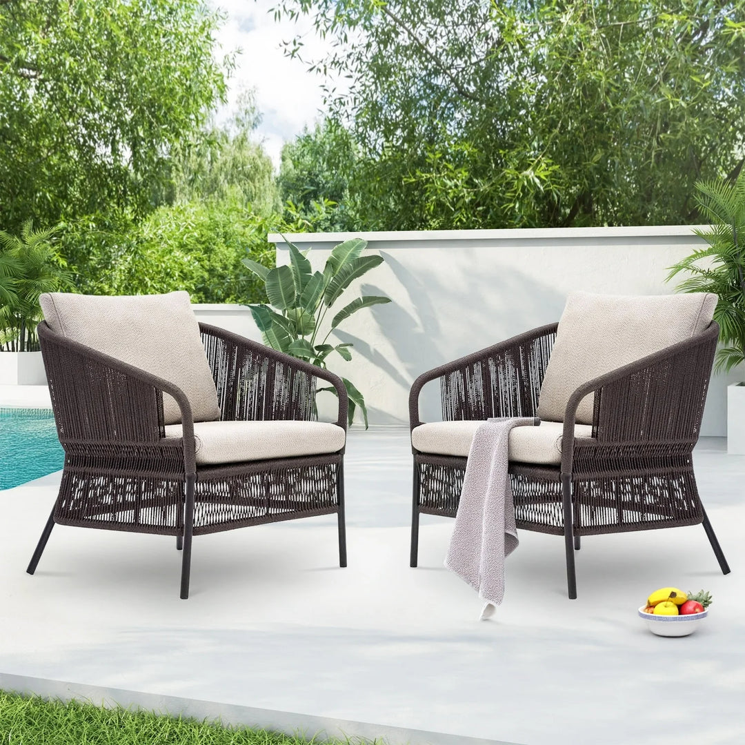 Danza Outdoor Sofa Set 2 Single seater Braided & Rope
