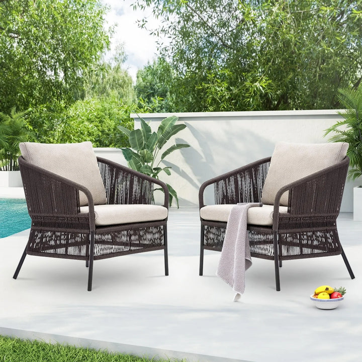 Danza Outdoor Sofa Set 2 Single seater Braided & Rope