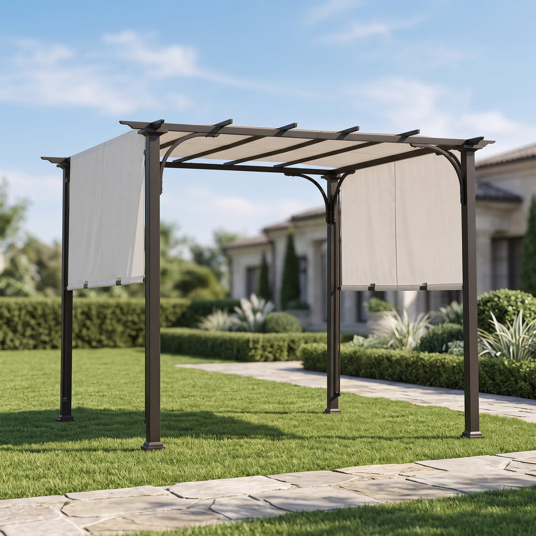 Briana Outdoor Pergola For Garden,Terrace (Black)