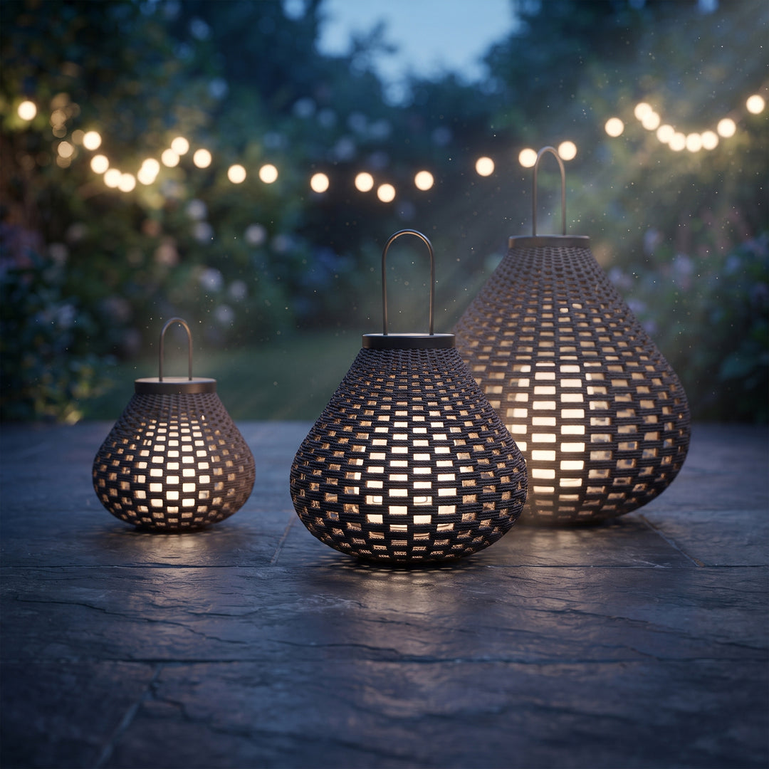 Kaori Outdoor Rope Floor Lamp (Set of 3)