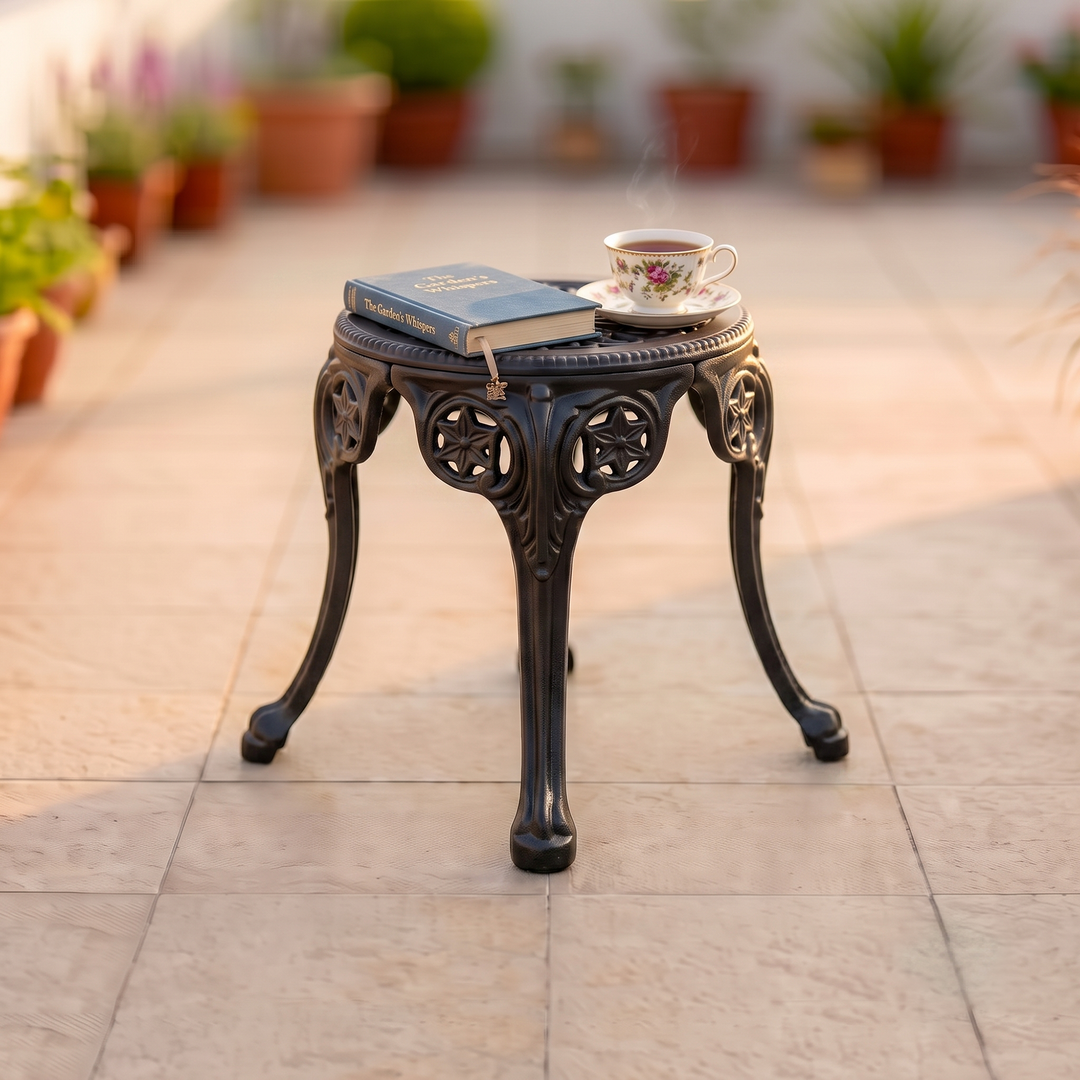 Marlen Cast Aluminium Garden Patio 1 Stool Set