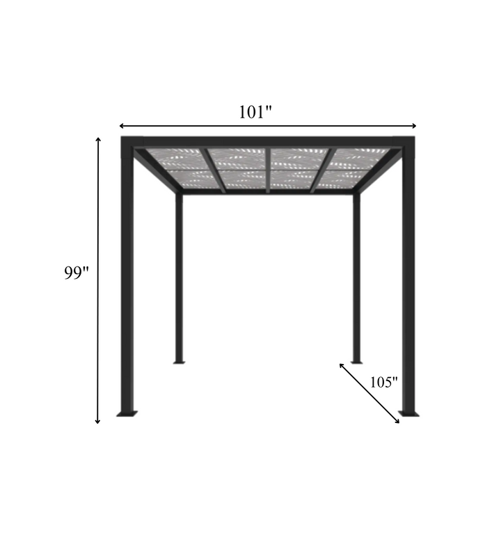 Perlita Outdoor Pergola For Garden ,Terrace (Black)
