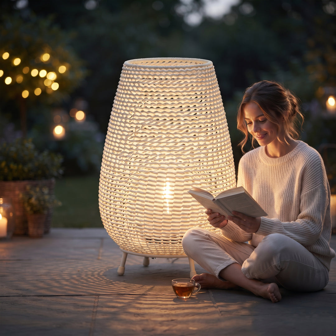 Okawa Outdoor Wicker Floor Lamp