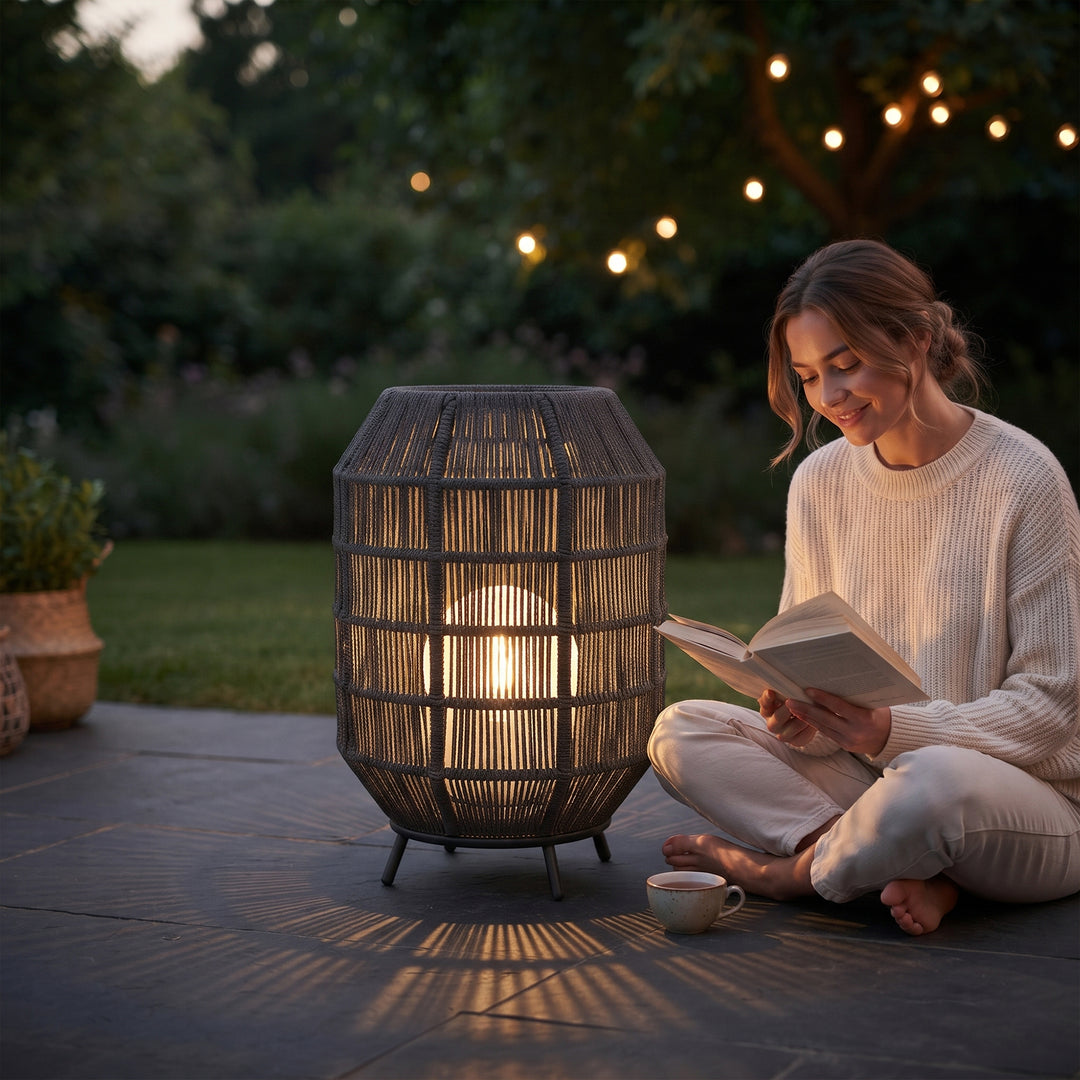 Emeric Outdoor Rope Floor Lamp