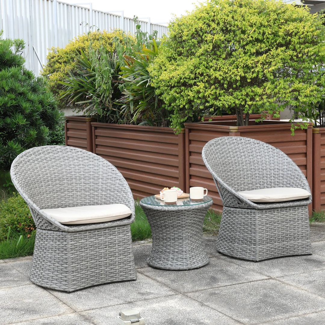 Carreon Outdoor Patio Seating Set Chairs and Table Set