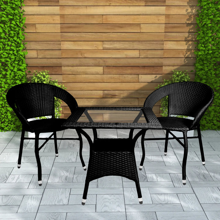 Hapit Outdoor Patio Seating Set 2 Chairs and 1 Table Set