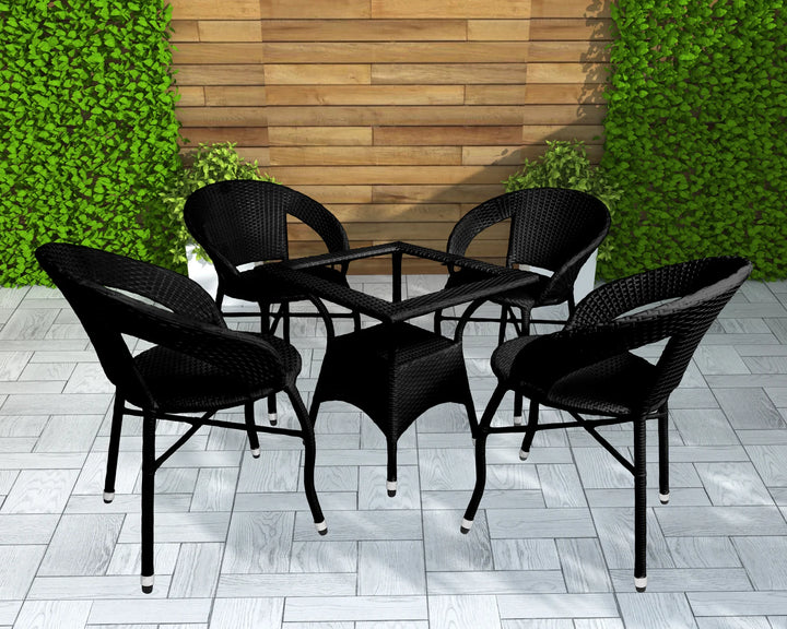 Bloom Outdoor Patio Seating Set 4 Chairs and 1 Table Set