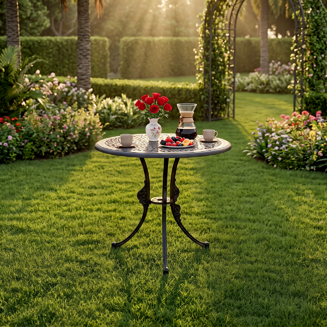 Silvia Cast Aluminium Garden Patio 1 Table Set