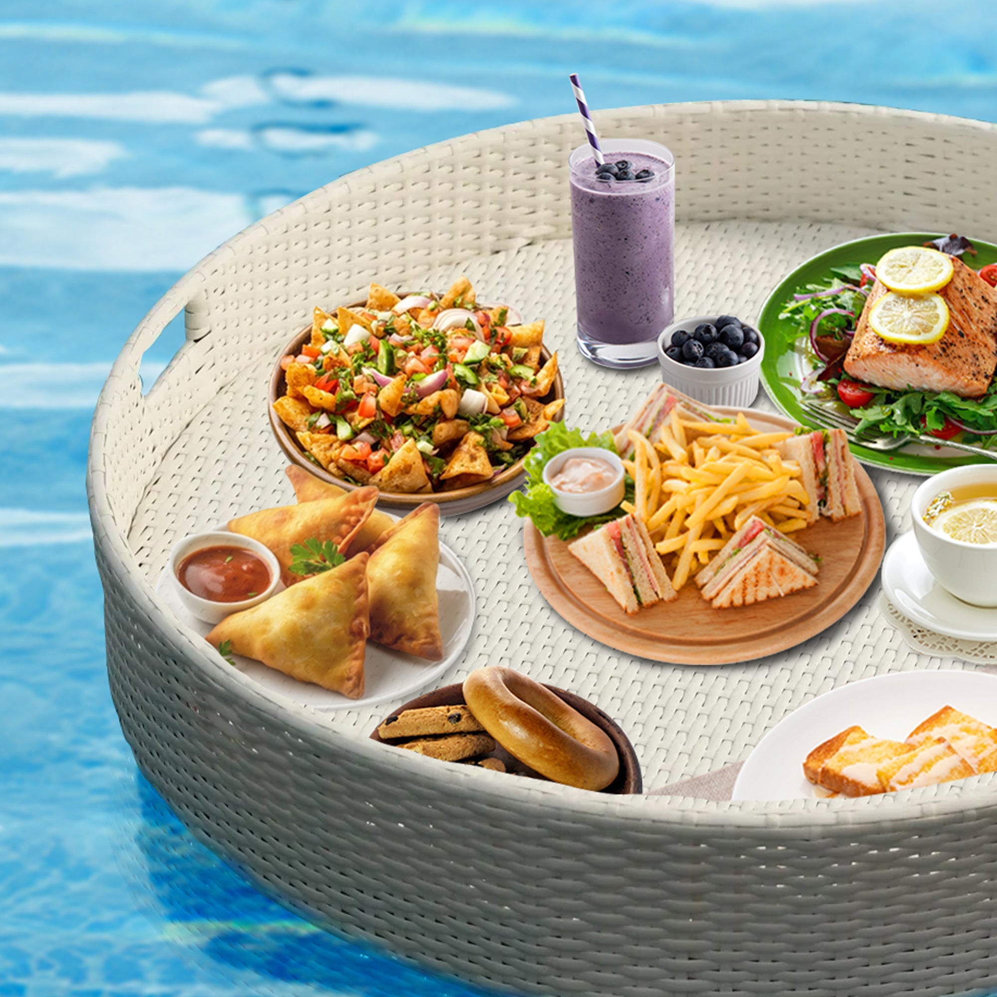 Sandbar Floats Floating Serving Trays Table Bar - Swimming Pool Floats ...