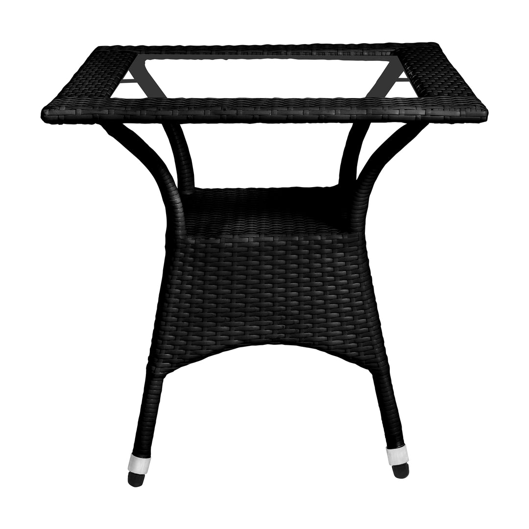 Nurus Outdoor Patio Seating Set 2 Chairs and 1 Table Set (Black)