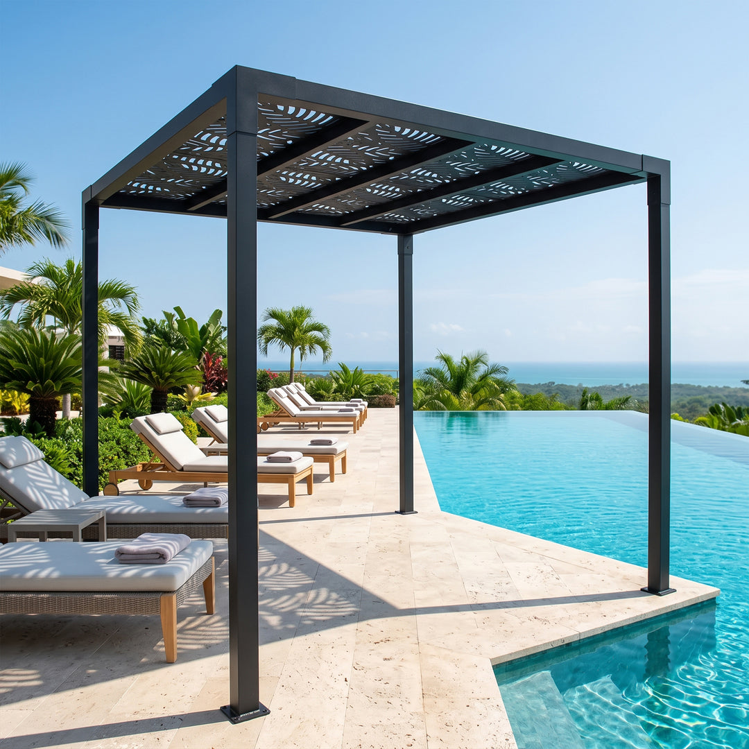 Perlita Outdoor Pergola For Garden ,Terrace (Black)