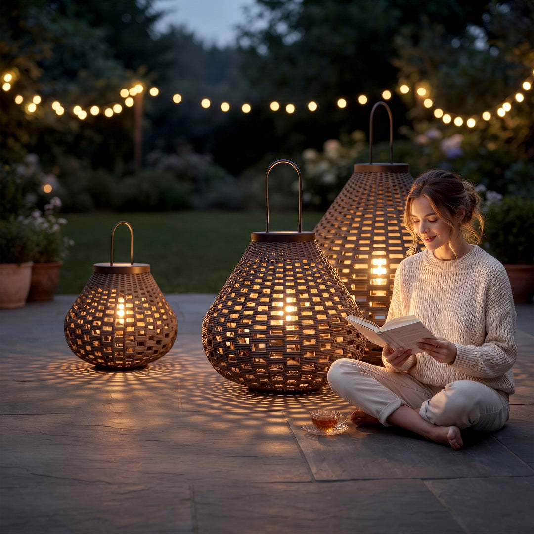 Kaori Outdoor Rope Floor Lamp (Set of 3)